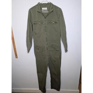 Zara The Worker Overall Green Medium Romper